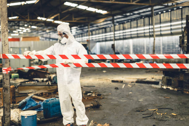 Professional Biohazard technician working in Graham, TX